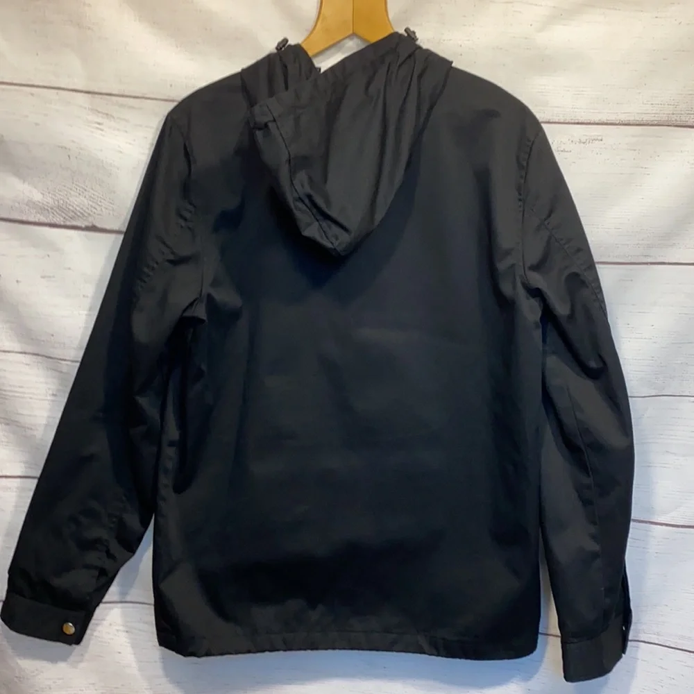 Men's black Five Four brand hooded jacket - zip front with pockets Medium - Picture 7 of 10